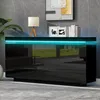 Credenza Merax con LED, cassettiera a 2 ante e 3 cassetti, Anteprima dell’immagine prodotto 2