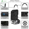 VOUNOT® 2 Räder Einkaufstrolley Klappbar mit 45L Produktbild-Vorschau 2