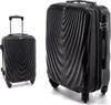 Two black suitcases of the same design, one smaller and one larger, are shown against a white background. The larger suitcase is in the foreground and is shown from a slightly angled side view, while the smaller suitcase is in the background and shown from Náhled obrázku produktu