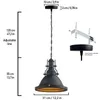 Hängelampe I Turami I Schwarz E27 Ø30 cm Metall Küchenlampe Produktbild-Vorschau 7