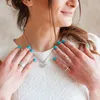 Halskette mit 14K Weißgold und Zirkonia-Kristallen LINA - Produktbild-Vorschau 9