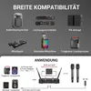 TONOR TW550 Funkmikrofon Set mit Akku – 2x kabellose UHF Produktbild-Vorschau 7