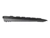 Side view of a black and gray keyboard on a white background. Produktbild-Vorschau