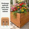 IvoQ Jardinière en Bois pour Extérieur - Carré 60x60x45 cm Voir les images du produit 4