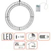 Ghirlanda luminosa in metallo argento 30 cm bianco caldo Anteprima dell’immagine prodotto 3