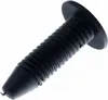 A black plastic fastener with a ribbed shaft and a flat head, isolated on a white background. Podgląd zdjęcia produktu