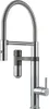 A chrome kitchen faucet with a flexible hose and a water filter attachment. Podgląd zdjęcia produktu