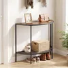 COSTWAY Console tafel, bijzettafel half rond met 2 niveaus, Productafbeelding-voorbeeld 8