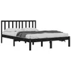 vidaXL Massivholzbett Schwarz Kiefer 200x200 cm -  Betten & Produktbild-Vorschau 4
