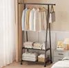 ModernHome GH-207 Stojan na oblečení se 2 policemi, černý Náhled obrázku produktu 5