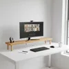 Monitorständer Holzbeine Schreibtischaufsatz 90x20x10cm Produktbild-Vorschau 4