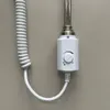 A white electric heating element with a thermostat control is attached to a wall. Anteprima dell’immagine prodotto