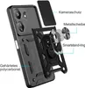 An exploded view of a phone case with labels pointing to different components. Produktbild-Vorschau