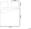 BELIANI Povlečení šedá a bílá bavlna 200 x 220 cm s Náhled obrázku produktu 6