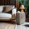 Tisch sechseckig, modernes Design mit Perlmutt-Intarsien Produktbild-Vorschau 2