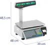 Handelswaage mit LCD-Etikettendrucker 30 kg / 15 g Produktbild-Vorschau 7