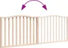 A wooden pet gate with purple arrows indicating movement. Podgląd zdjęcia produktu