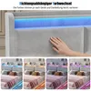 OYAJIA Polsterbett LED Doppelbett 140x200cm, Stauraumbett Produktbild-Vorschau 9