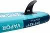 A close-up view of the tail section of an inflatable paddleboard, showing the fin and branding. Produktbild-Vorschau