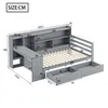 A technical drawing of a gray bed with dimensions indicated by lines and numbers. Produktbild-Vorschau