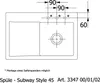 Villeroy & Boch Keramikspüle 334702TR, Subway Style 45 Produktbild-Vorschau 6