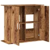 A wooden aquarium stand with two doors and shelves inside, shown against a white background. Produktbild-Vorschau