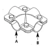 Kreuzschelle, A 1 1/2" (48,3 mm) x B 1 1/2" (48,3 mm) Produktbild-Vorschau 3