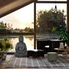Relaxdays : statue de Bouddha assis, XL 70 cm, statue de Voir les images du produit 5