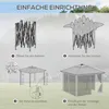Outsunny Faltpavillon ca. 3 x 3 m, Pavillon mit LED, 4 Produktbild-Vorschau 6