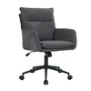 A dark gray office chair with a black base and wheels, shown against a white background. Produktbild-Vorschau