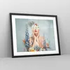 Gerahmtes Poster - Schwarzer Rahmen - Surreal Frau Blumen - Produktbild-Vorschau 8