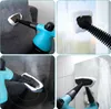 Collage showing a steam cleaner being used on different surfaces: a sofa, a window, a stovetop, and a tiled wall. Produktbild-Vorschau