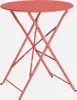 A coral-colored folding bistro table. Anteprima dell’immagine prodotto