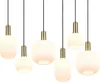 Lampada a sospensione DIVA bianco-nero-ottone 6xE27x10W Anteprima dell’immagine prodotto 4