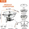 VEVOR 2 pcs. Chafing Dish Profi Set Récipient chauffant Voir les images du produit 7
