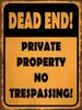 vianmo Holzschild 40x30 cm Dead end private property no Produktbild-Vorschau 1
