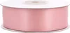 25mm breites, 20m langes, doppelseitig glänzendes Satinband in gedämpftem Rosa auf Rolle. Perfekt für Bastelprojekte und Geschenkverpackungen Produktbild-Vorschau