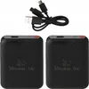 Two black power banks and a USB cable on a white background. Náhled obrázku produktu