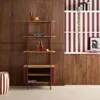 sweeek - Bücherregal mit gewölbtem Metall und Holzdekor, 6 Produktbild-Vorschau 7