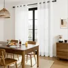 Voile Gardinen 260 x 140 cm, 2er Set, weiß, Leinenoptik, Produktbild-Vorschau 6