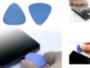 Collage of images showing blue plastic phone repair tools being used to pry open a smartphone. Produktbild-Vorschau