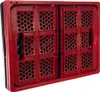 A red and black foldable storage box is shown from a top-down perspective. Produktbild-Vorschau