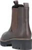 A back view of a brown Chelsea boot with a thick sole. Produktbild-Vorschau