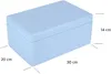 Creative Deco Große Blau Holzkiste mit Deckel | 30 x 20 x Produktbild-Vorschau 2