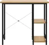A simple desk with shelves against a white background. Anteprima dell’immagine prodotto