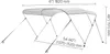 VEVOR Bimini Top tenda da sole per barca (3 archi) in Anteprima dell’immagine prodotto 8