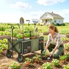 Outsunny Bollerwagen Faltbar, Handwagen mit Räder, Bremsen, Produktbild-Vorschau 2