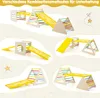 Collage of different configurations of a wooden indoor climbing frame for children. Produktbild-Vorschau