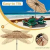 KOMFOTTEU Hawajski parasol z oświetleniem, uchylny parasol Podgląd zdjęcia produktu 6