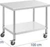 Expondo Royal Catering Edelstahltisch mit Rollen - PREMIUM Produktbild-Vorschau 5